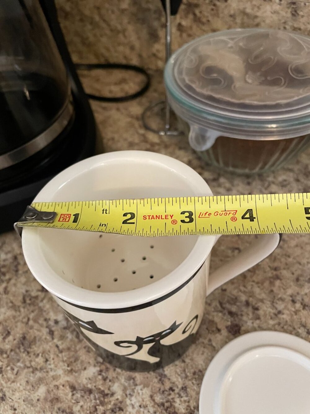 Never Used! Rare HUESNBREWS Black Cats Mug Cup, Strainer & Lid FULL SET. - Picture 10 of 11
